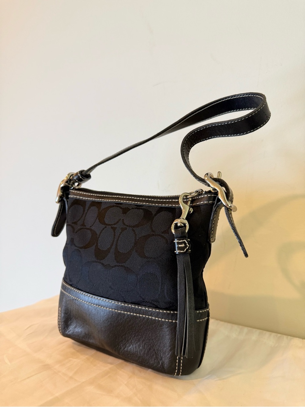 RARE! Coach (2004) Signature Mini Duffle Shoulder Bag- Black